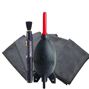 Giottos AA1910 Rocket Air Blaster Medium Bundle with Nikon Lens Pen Cleaning Brush System