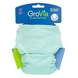 GroVia Organic Cloth AIO Diaper, Ice ~ The Natural Baby Company