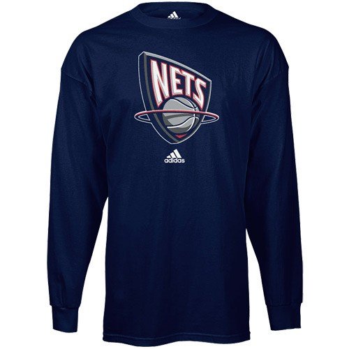 New Jersey Nets adidas Primary Logo Long Sleeve T-Shirt