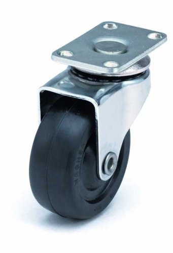 Childrens Toyshop  Tools & Hardware : ER Wagner Light Duty Plate Rigid Caster 2 Inch Polyolefin Wheel 125 lbs Load Capacity