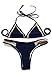 stripsky Women's Triangle Mesh Bikini Set Bathing Suit