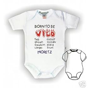 41ji6lW0BpL. AA280  Body Baby mit BE WILD und Geburtsdaten 150030