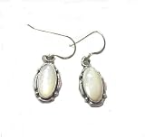 Beautiful Mother of Pearl Dangle Sterling Silver Earrings