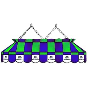Imperial Seattle Seahawks Licensed 40-Inch Rectangular Stained Glass Billiard Table Light