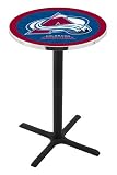 36" Colorado Avalanche Counter Height Pub Table - Cross Legs