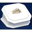 White Leather Ring Stand Jewelry Showcase Display