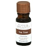 Aura Cacia Organics Certified Organic Essential Oil, Tea Tree, 0.33-Ounces  (Pack of 3)