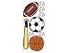 Let's Play Ball Sports Jumbo Wall Stickers Appliques
