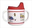 Sippy Cup Baby Cie Transportation: Les Transports RED Melamine Colorful melamine dinnerware with wording