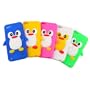 5 x Cute Lovely 3D Silicone Rubber Soft Penguin Cases Covers Skin for Apple iPod touch 5th Generation - Blue, Green, Yellow, White, Hot Pink