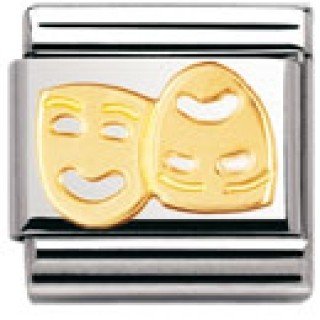 Nomination Composable Classic FUN Edelstahl und 18K-Gold (Theatermasken) 030110 Preisvergleich