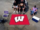 Univ of Wisconsin Script TAILGATER 5'x6' Floor Mat (Rug) - Wisconsin Badgers NCAA College Athletics