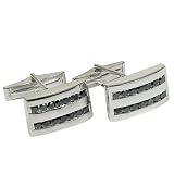 Romantic Gifts for Him Sterling Silver Onyx Gemstone Cuff Links (cflng233)