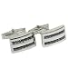 Romantic Gifts for Him Sterling Silver Onyx Gemstone Cuff Links (cflng233)