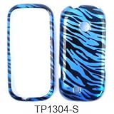 For Verizon Lg Cosmos 2 Vn251 Accessory - Blue Zebra Design Hard Case Cover ....