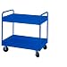 Equipto 145-BL Stock Cart with 2 Trays, 500lbs Capacity, 30" L x 16" W x 36" H, Textured Regal Blue