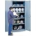 Lyon KK1114 All-Welded Shelf High Cabinet with 4 Full-Width Adjustable Shelves, 36" Width x 21" Depth x 82" Height, Black