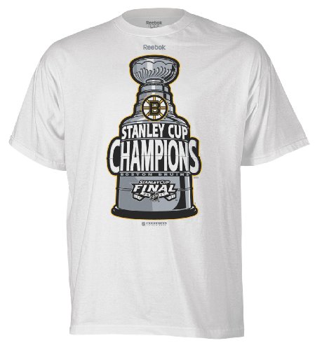 NHL Men's Boston Bruins 2011 Stanley Cup Champions Locker Room Tee Shirt (White, XX-Large)