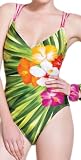 41jiPgSfKAL. SL160  Gottex 2013 Green V Neck Swimsuit