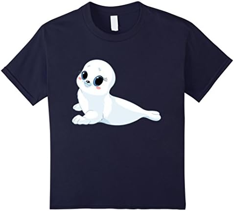 Kids Sweet Seal Emoji T-Shirt 12 Navy