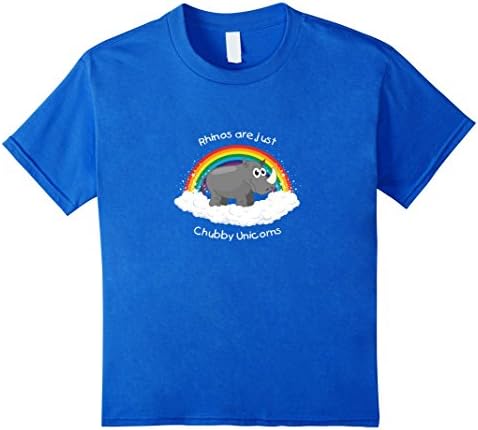Kids Rhinos are just chubby Unicorns T-Shirt / cute humor tshirt 8 Royal Blue