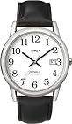 Timex Men's T2H281 Easy Reader Black Leather Strap Watch