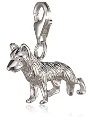 VINANI brand Germany 925 Sterling Silver Charm Pendant brand Germany Shepherd Dog HHSC