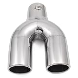 Automotive Car Auto 2.5 Inch Inlet 304 Stainless Steel 2 Inch Outlet Double Dual... by Astra Security