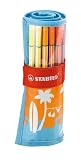 Zoom Produkt-Bild: STABILO Pen 68 25er Rollerset Beach-Collection blau/orange - Fasermaler