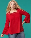INC International Concepts? Plus Size V-Neck Top with Satin Trim