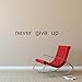 Homar Removable Wall Decals Sticker Art Decoration with Inspiring Quote Never Give Up