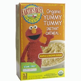 Earth's Best Sesame Street Maple  Brown Sugar Organic Yummy Tummy Instant Oatmeal