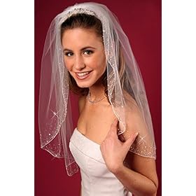1-Layer, Rhinestone & Crystal Veil