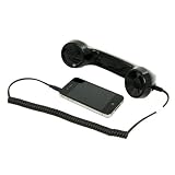 Produkt-Bild: LEICKE Retro Telefonh&ouml;rer Handset Headsets Mikrofon f&uuml;r Smartphones und Handys Tablet PC - 3,5 mm Klinken-Stecker - schwarz gl&auml;nzend z.B f&uuml;r Apple iPad 3 Wifi + 3G 16, 32, 64 GB iPhone 4s 5 Samsung Galaxy Tab 7 8,9 10,1 Samsung S II i9100 i9000 Galaxy Tab, Galaxy note 10,1 nexus HTC Sensation HTC Desire HD Dockingstation Dock | Gewinnaktion im April: 90% Gewinnchance auf ein SmartPencil (Touschscreen Stift) von LEICKE