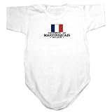 Baby Bodysuit White  Property Of Martiniquais Nation / Flag Transfer  Martinique Country