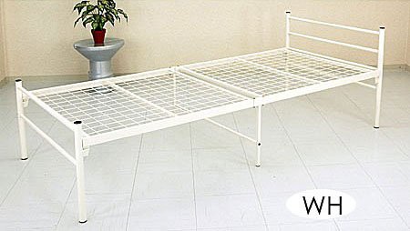 パイプシングルベッド　ホワイト 　ML-90WH