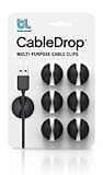 Blue Lounge Design CD-BL CableDrop Cable Management System for All Cables up to 5/16-Inch - Black