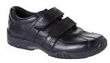 Hush Puppies Aircraft Black Leather Boys School Shoe