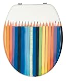 Wenko 340968100 WC-Sitz Crayons - Fix-Clip Hygiene Metallbefestigung, MDF