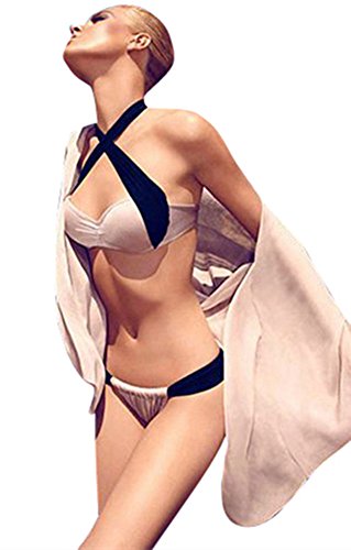 Sexy-temptation Womens Halter Pad Swimwear 2 Piece