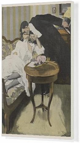 Canvas Print Of Goodbye Kiss 1908