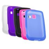 GTMax 5 Silicone Skin Soft Cover Case (Black + Clear + Hot Pink + Blue + Purple) for Sprint LG Optimus S LS670 ~ Bargaincell