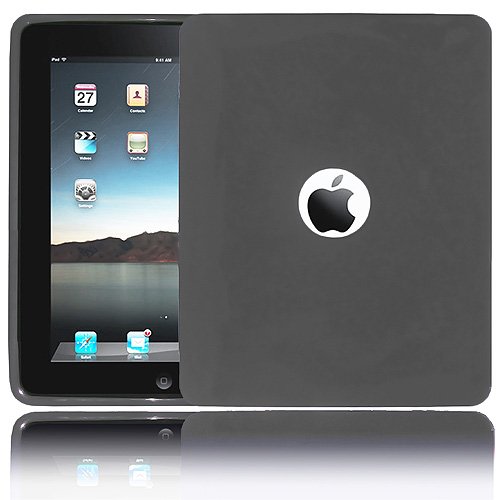 Amzer Soft Gel TPU Skin case for Apple iPad Tablet,(Grey)