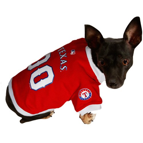 Texas Rangers Red Mesh Pet Jersey (Small)