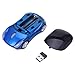 HDE Cool Sports Car Wireless Optical Mouse w/ Silver Chrome Rims (California Blue)