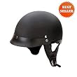 HCI-100 Matt Black Motorcycle / Scooter Half Helmet (Medium)