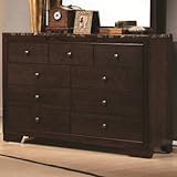 Coaster Furniture 200423 Conner Dresser in Walnut with 9 Drawers 200423