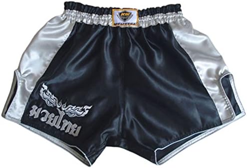 Muay Thai Satin Boxing Shorts Black
