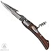 Laguiole exotic wood corkscrew knife, stainless steel