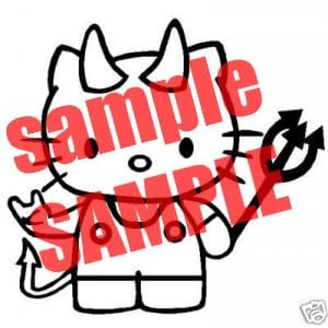 HELLO KITTY DEVIL VINYL DECAL STICKER
